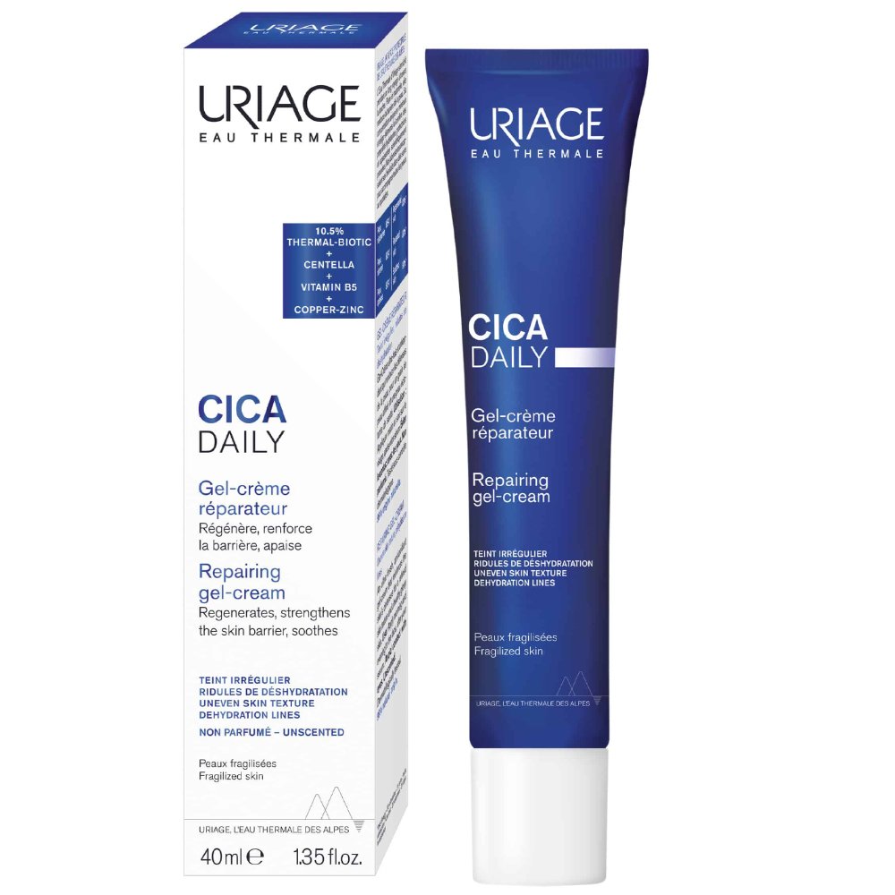 Uriage Bariederm Cica Daily Repairing Gel-Cream Ενυδατική Κρέμα-Gel Προσώπου για την Προστασία του Ταλαιπωρημένου & Ευαισθητοποιημένου Δέρματος 30ml
