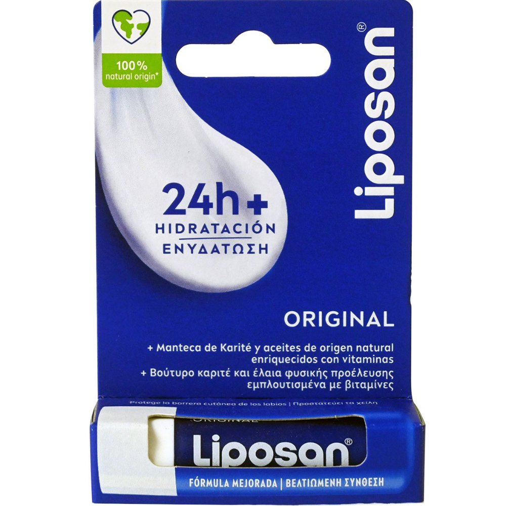 Liposan Liposan Original Blister Lip Balm Περιποιητικό Βάλσαμο Χειλιών 24ωρης Ενυδάτωσης & Θρέψης 4.8gr