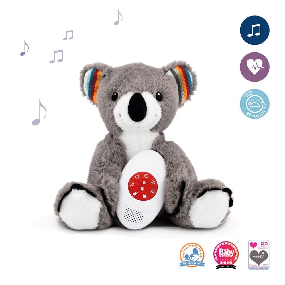 Zazu Musical Soft Toy Coco Bibi Κουκλάκι Νανουρίσματος Κοάλα, με Χτύπο Καρδιάς, Λευκούς Ήχους & Αισθητήρα Κλάματος, από 0 Μηνών