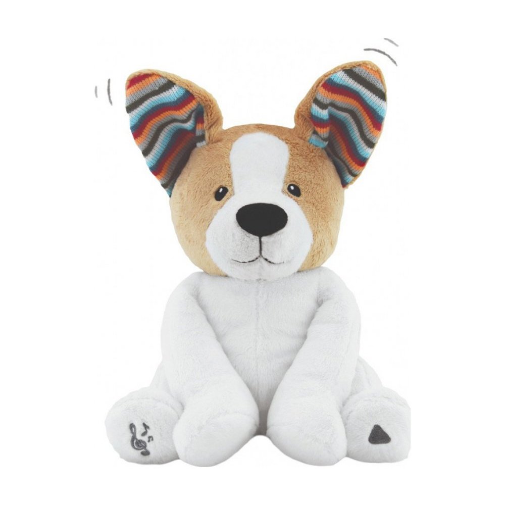 Zazu Peek a Boo Soft Toy Danny Λούτρινο Μουσικό Σκυλάκι με Κουνιστά Αυτάκια, από 0 Μηνών