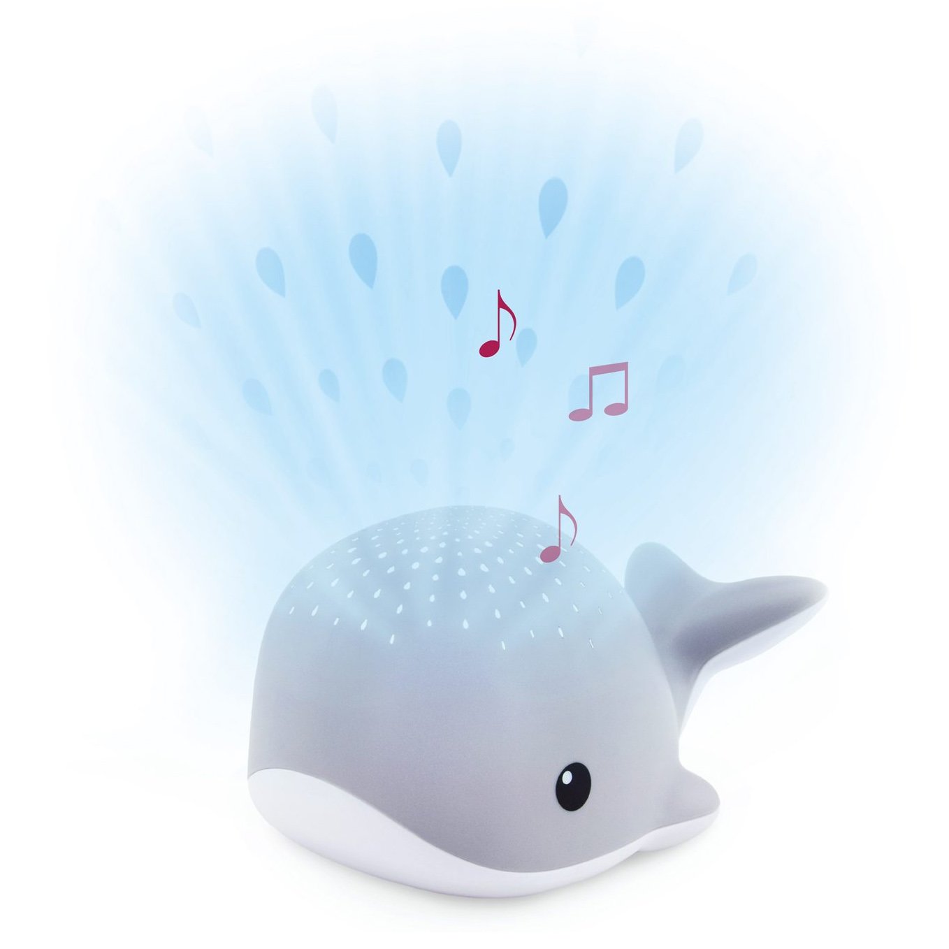Zazu Light Projector Wally Grey Whale Βρεφικός Προβολέας – Φωτιστικό, με Λευκούς Ήχους, Γκρι Φαλανίτσα