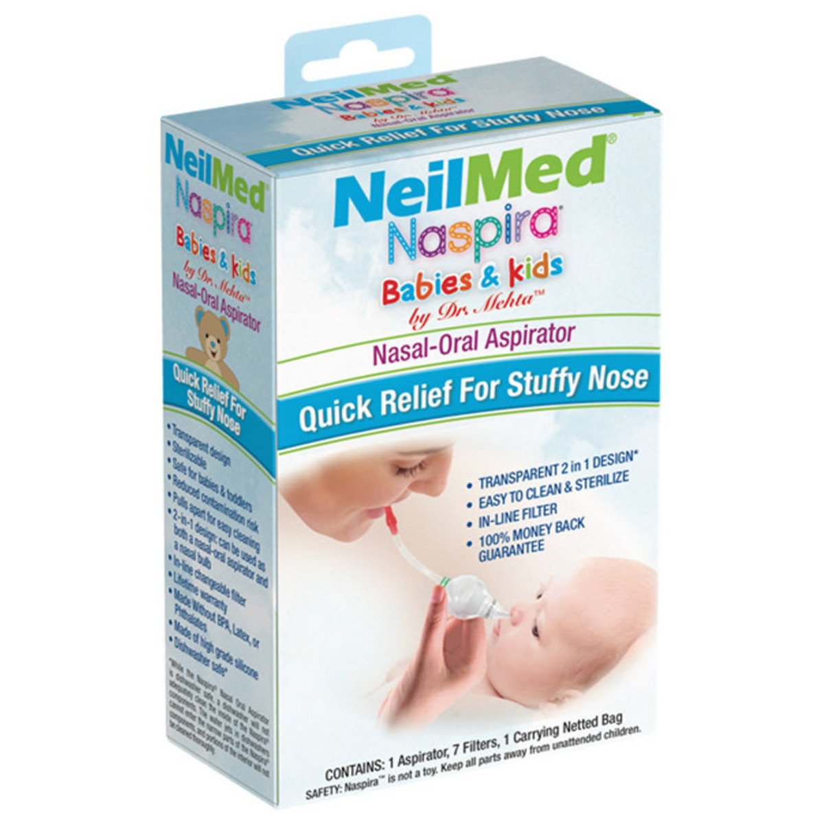 NeilMed NeilMed Naspira Babies & Kids Nasal & Oral Aspirator Ρινικός Αναρροφητήρας για Βρέφη & Παιδιά 1 Τεμάχιο