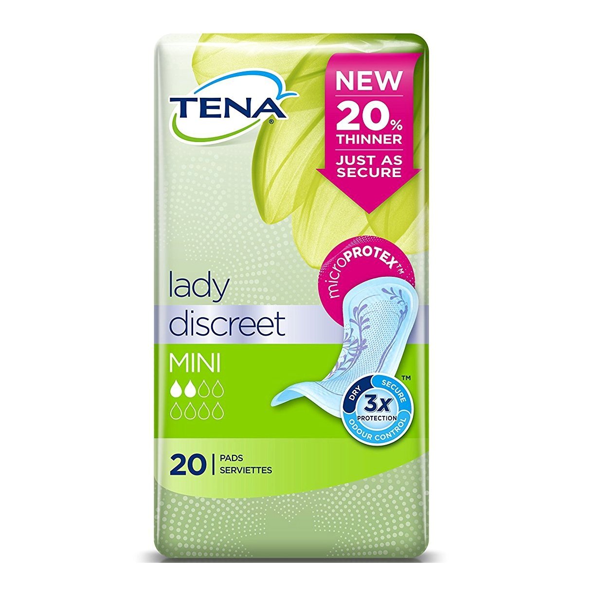 Tena Lady Discreet Mini Σερβιέτα για την Ελαφριάς Μορφή Ακράτεια 20τμχ