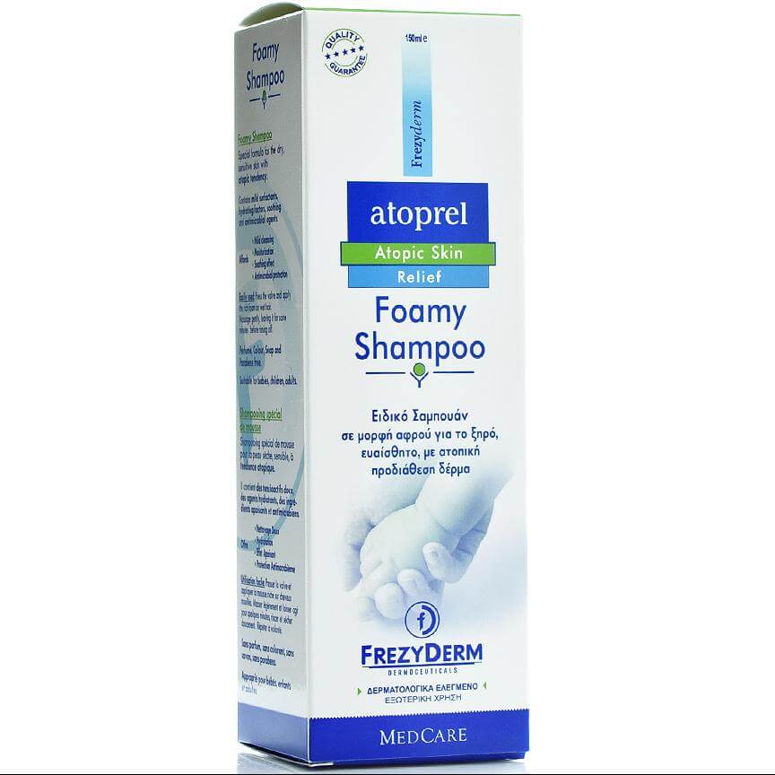 Frezyderm Atoprel Foamy Shampoo Ειδικό Σαμπουάν σε Μορφή Αφρού για Ξηρό Ευαίσθητο με Ατοπική Προδιάθεση Δέρμα 150ml