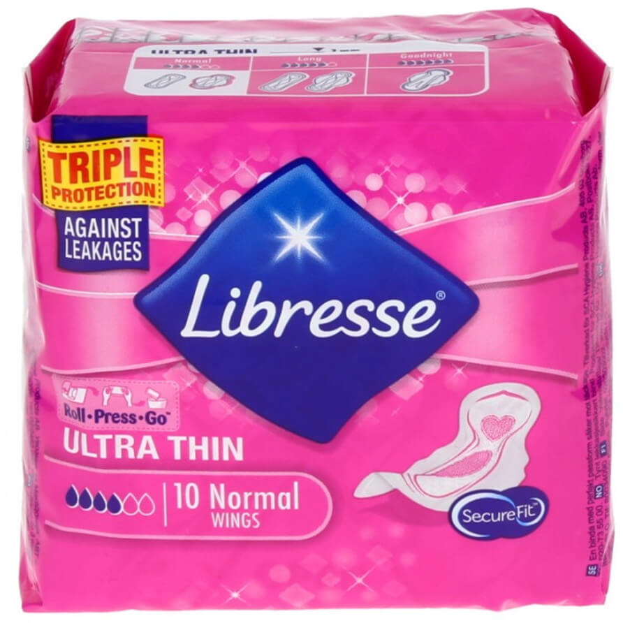 Libresse Ultra Thin Normal Σερβιέτες με Φτερά 10 Τεμάχια