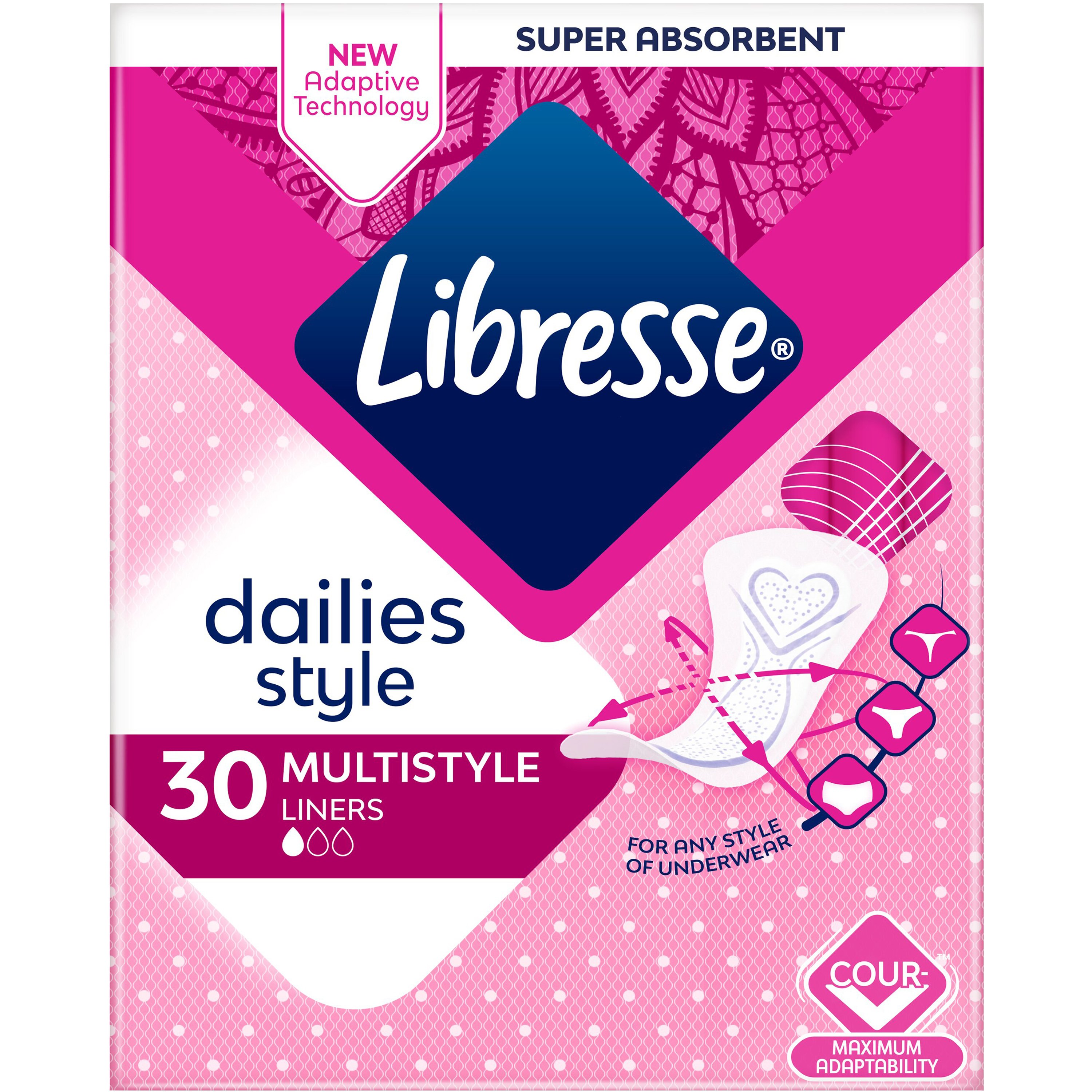 Libresse Libresse Daily Fresh Multistyle Normal Σερβιέτες 30 Τεμάχια