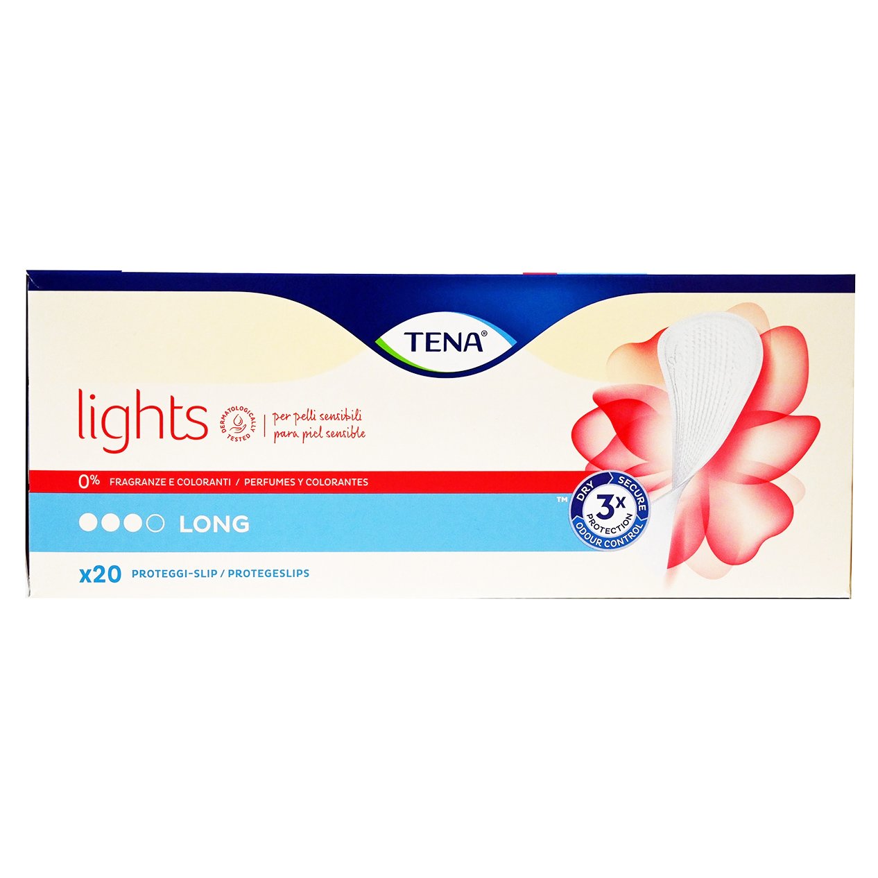 Tena Lights Long Σερβιετάκια Ακράτειας για το Ευαίσθητο Δέρμα 20 Τεμάχια