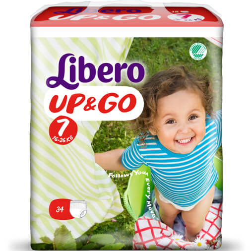 Libero Up&Go No7 (16-26kg) XL Plus, 34 πάνες