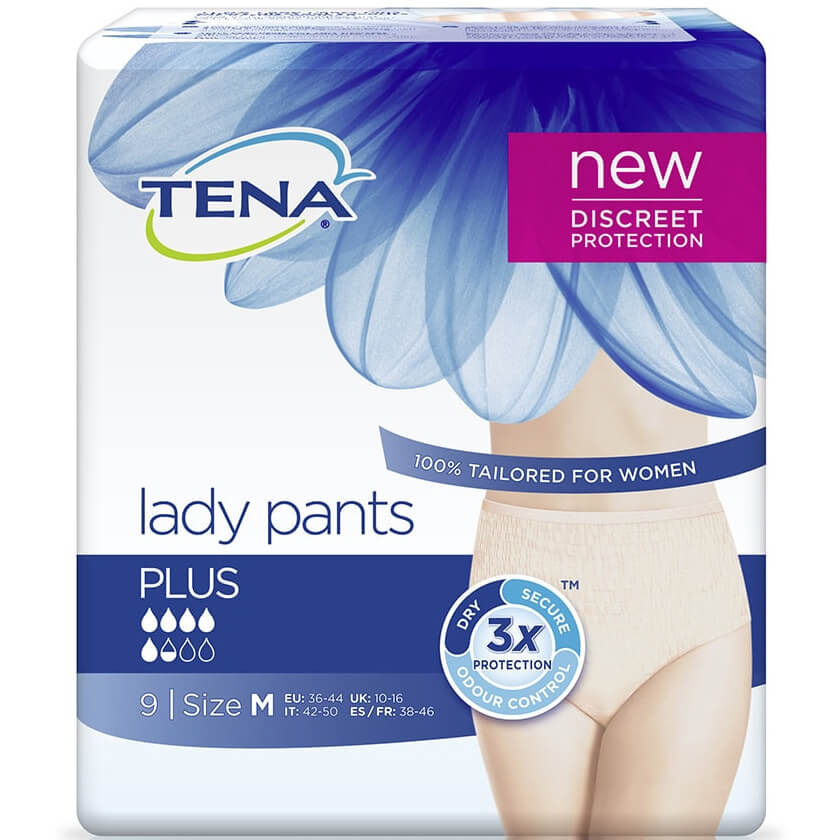Tena Lady Pants Plus Medium Γυναικεία Προστατευτικά Εσώρουχα, 9 τεμάχια