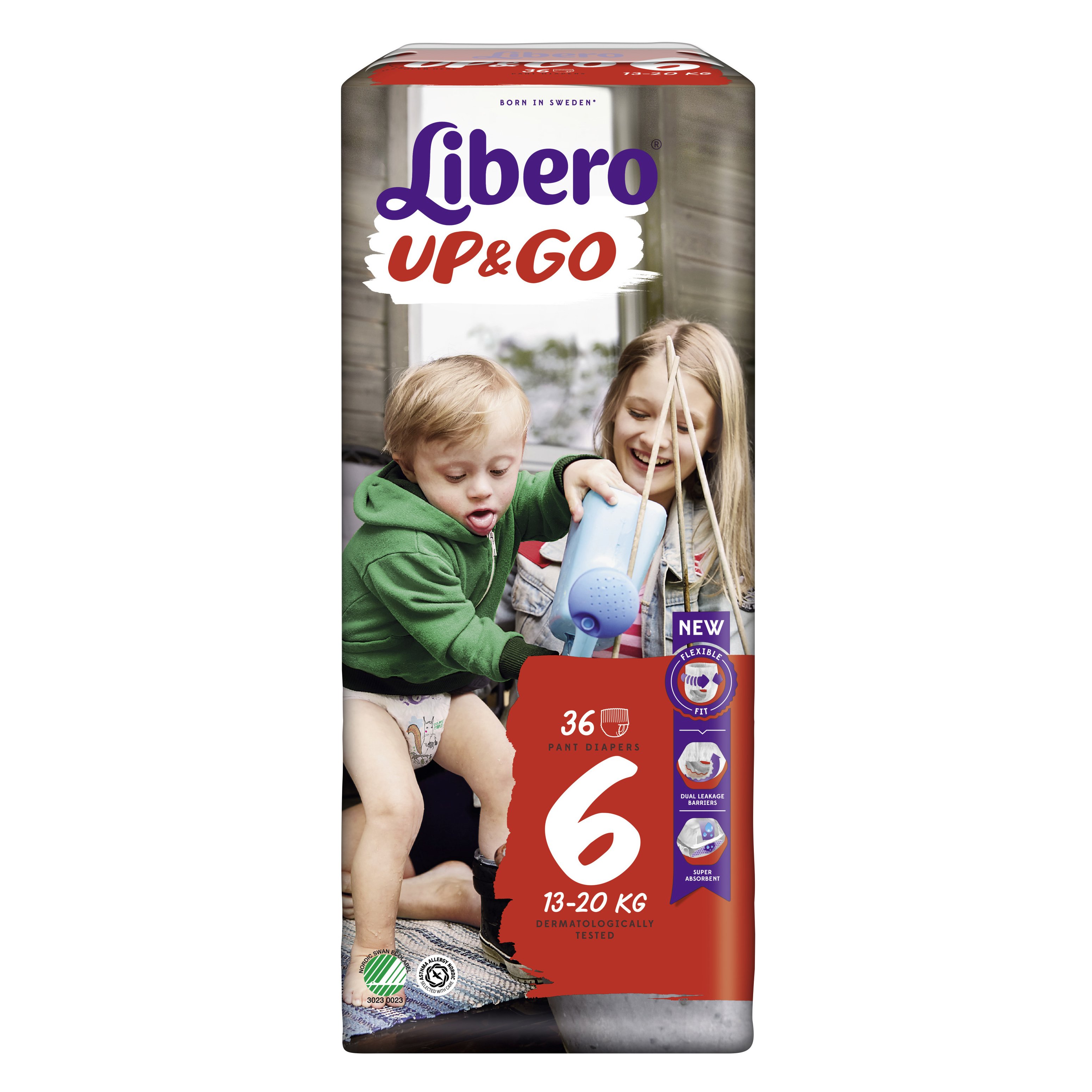 Libero UP&Go Πάνα Βρακάκι για Ελευθερία Κινήσεων No6 13-20kg 36 Τεμάχια