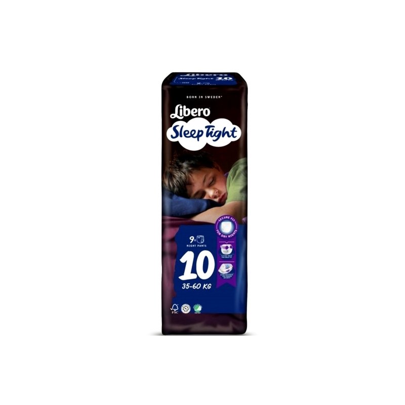 Libero Sleep Tight Πάνα Βρακάκι Νο10 35-60Kg 9 πάνες