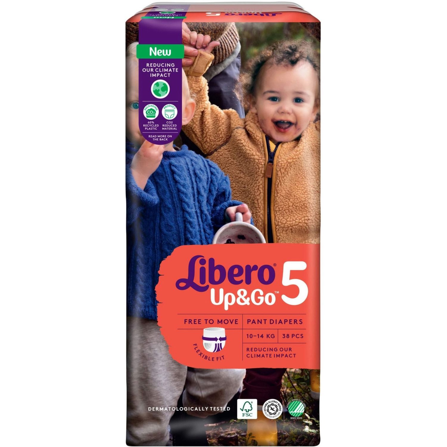 Libero Up&Go Pant Diapers No5 (10-14kg) Πάνα Βρακάκι για Ελευθερία Κινήσεων 38 Τεμάχια