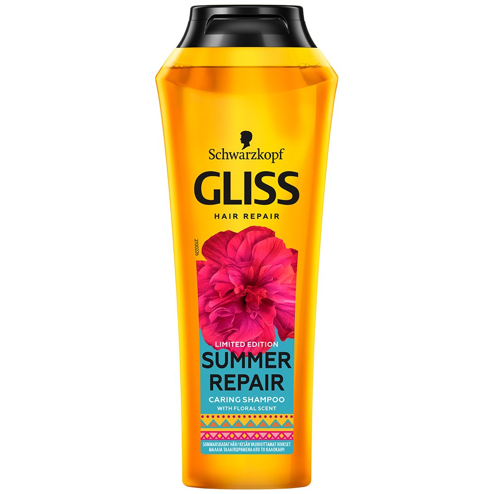 Schwarzkopf Gliss Limited Edition Summer Repair Caring Shampoo Επανορθωτικό Σαμπουάν για τα Ταλαιπωρημένα Μαλλιά 250ml