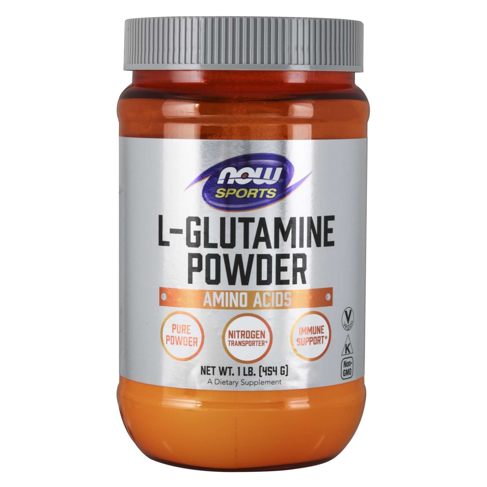 Now Foods L-Glutamine Pure Powder Vegetarian Συμπλήρωμα Διατροφής Καθαρής Γλουταμίνης σε Σκόνη για Μέγιστη Απορρόφηση 454gr