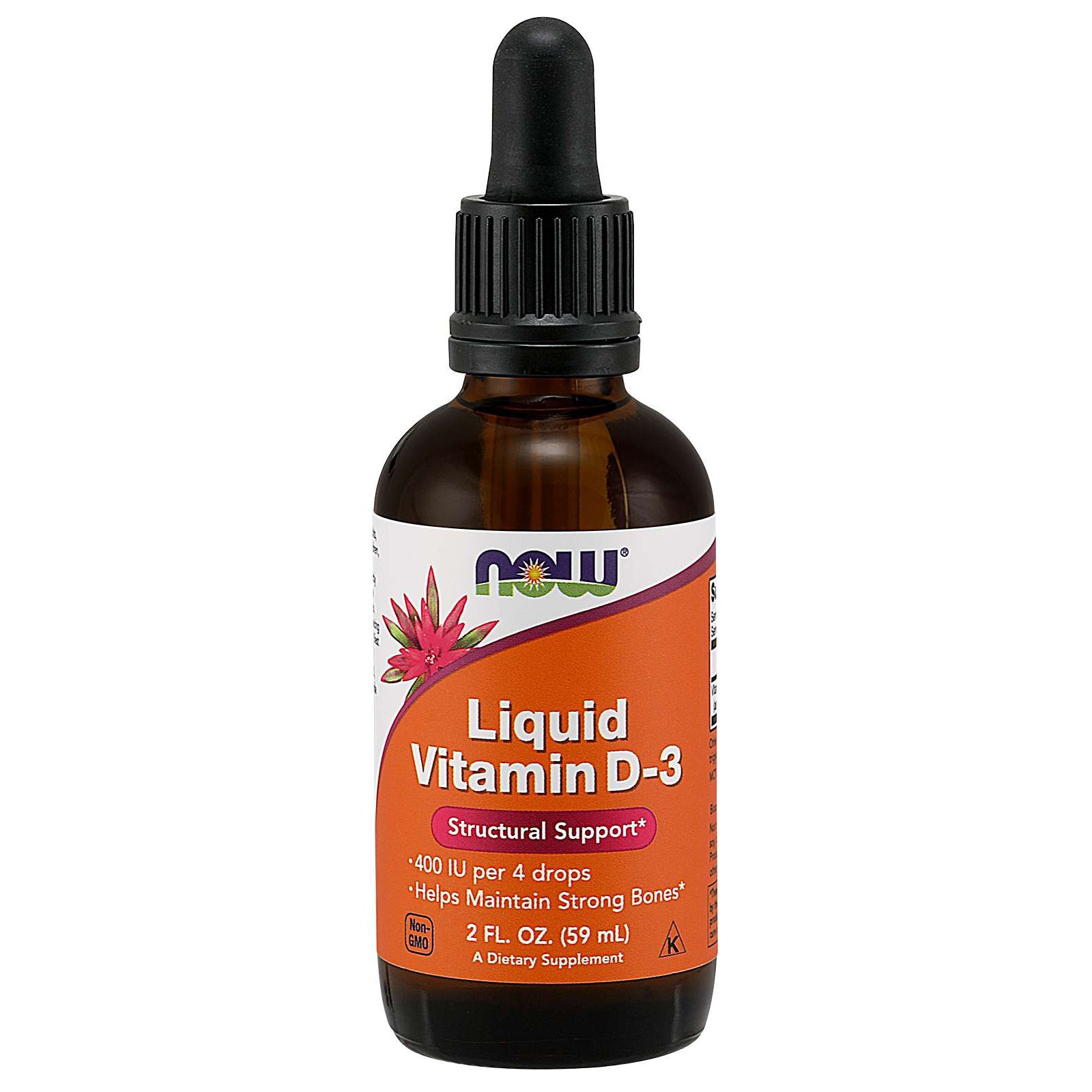 Now Foods Vitamin D3 Liquid 400 IU / 4 Drops Συμπλήρωμα Διατροφής Υψηλής Βιοδιαθεσιμότητας Υγρής Μορφής Βιταμίνης D3, 59.2ml