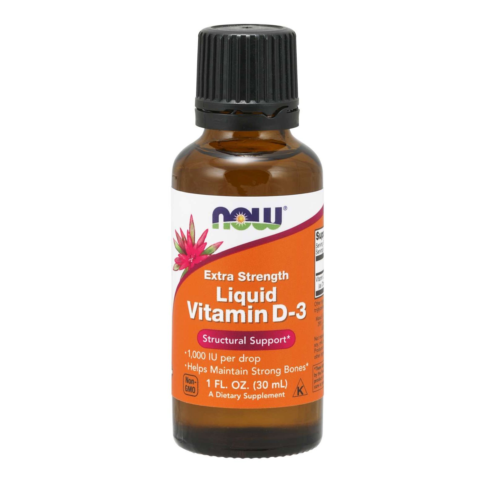 Now Foods Vitamin D3 Liquid 1.000 IU / 1 Drop Συμπλήρωμα Διατροφής Υψηλής Βιοδιαθεσιμότητας Υγρής Μορφής Βιταμίνης D3, 28.4ml