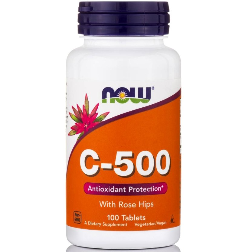 Now Now Foods Vitamin C-500 With Rose Hips για την Αποτελεσματική Λειτουργία του Ανοσοποιητικού Συστήματος 100tabs