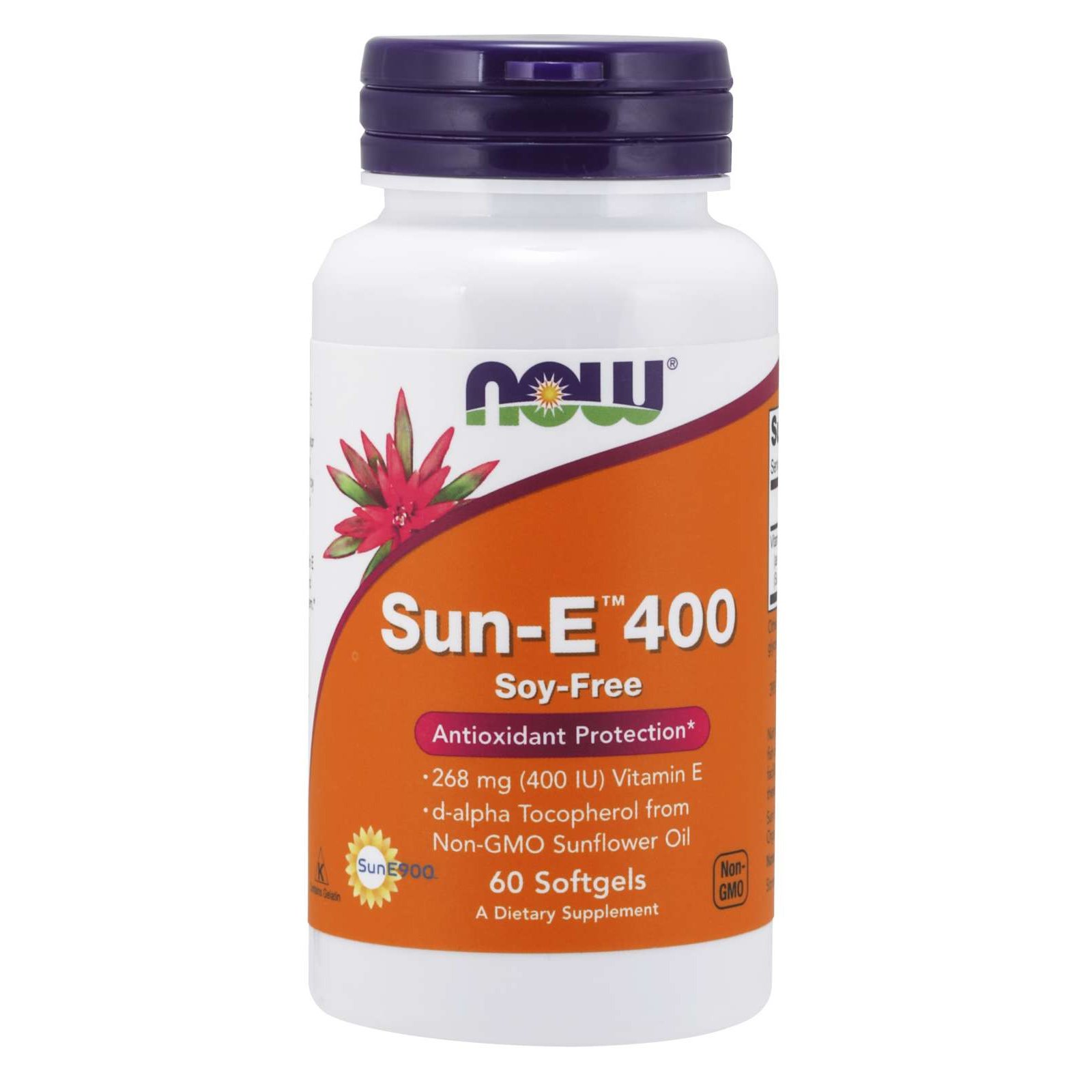 Now Foods Sun-E 400 Συμπλήρωμα Διατροφής Βιταμίνη E από Ηλιέλαιο, Ισχυρό Αντιοξειδωτικό 60 Softgels