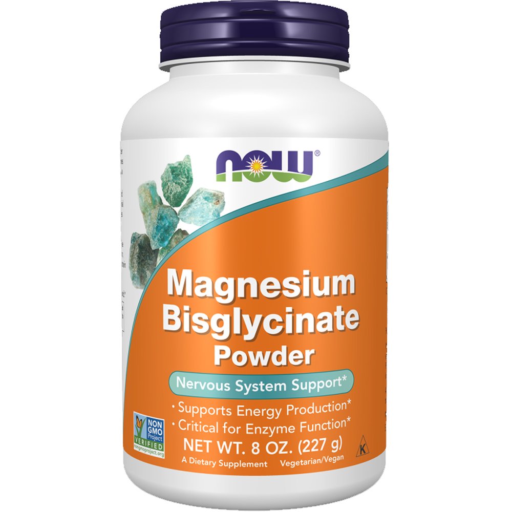 Now Foods Magnesium Bisglycinate Powder Συμπλήρωμα Διατροφής Μαγνησίου σε Μορφή Σκόνης Κατάλληλο για την Υποστήριξη του Νευρικού Συστήματος, Παραγωγής Ενέργειας & Ομαλής Λειτουργίας των Ενζύμων 227g