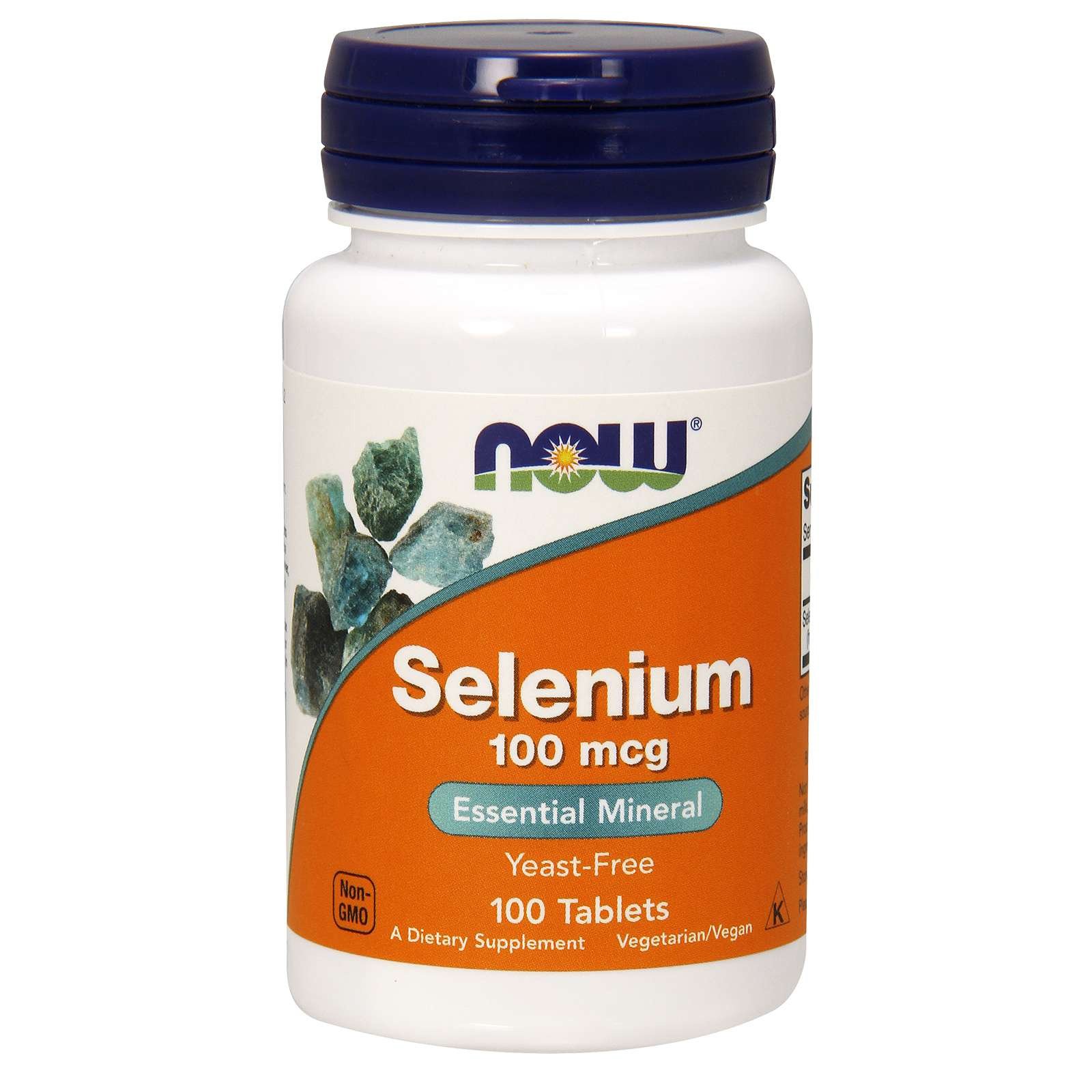 Now Now Foods Selenium 100mcg Yeast Free Selenomethionine Vegetarian Συμπλήρωμα Διατροφής Αντιοξειδωτικό Ενίσχυση Θυρεοειδή 100 tabs