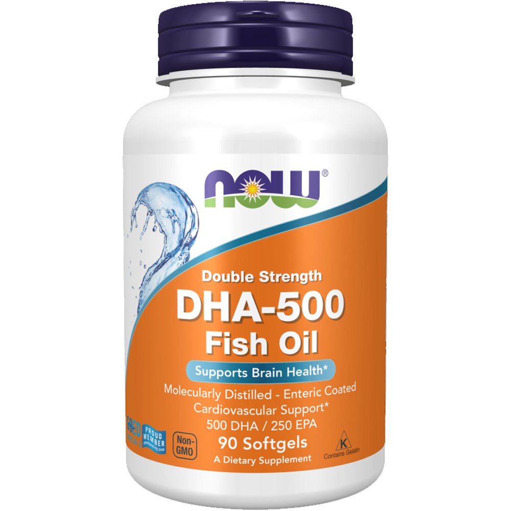 Now Foods DHA-500 Fish Oil Συμπλήρωμα Διατροφής από Συμπύκνωμα Ιχθυελαίου EPA & DHA που Συμβάλει στην Υγεία της Καρδιάς & την Ομαλή Λειτουργία του Εγκεφάλου σε Μορφή Μαλακής Κάψουλας Ανεκτή από το Έντερο 90Softgels