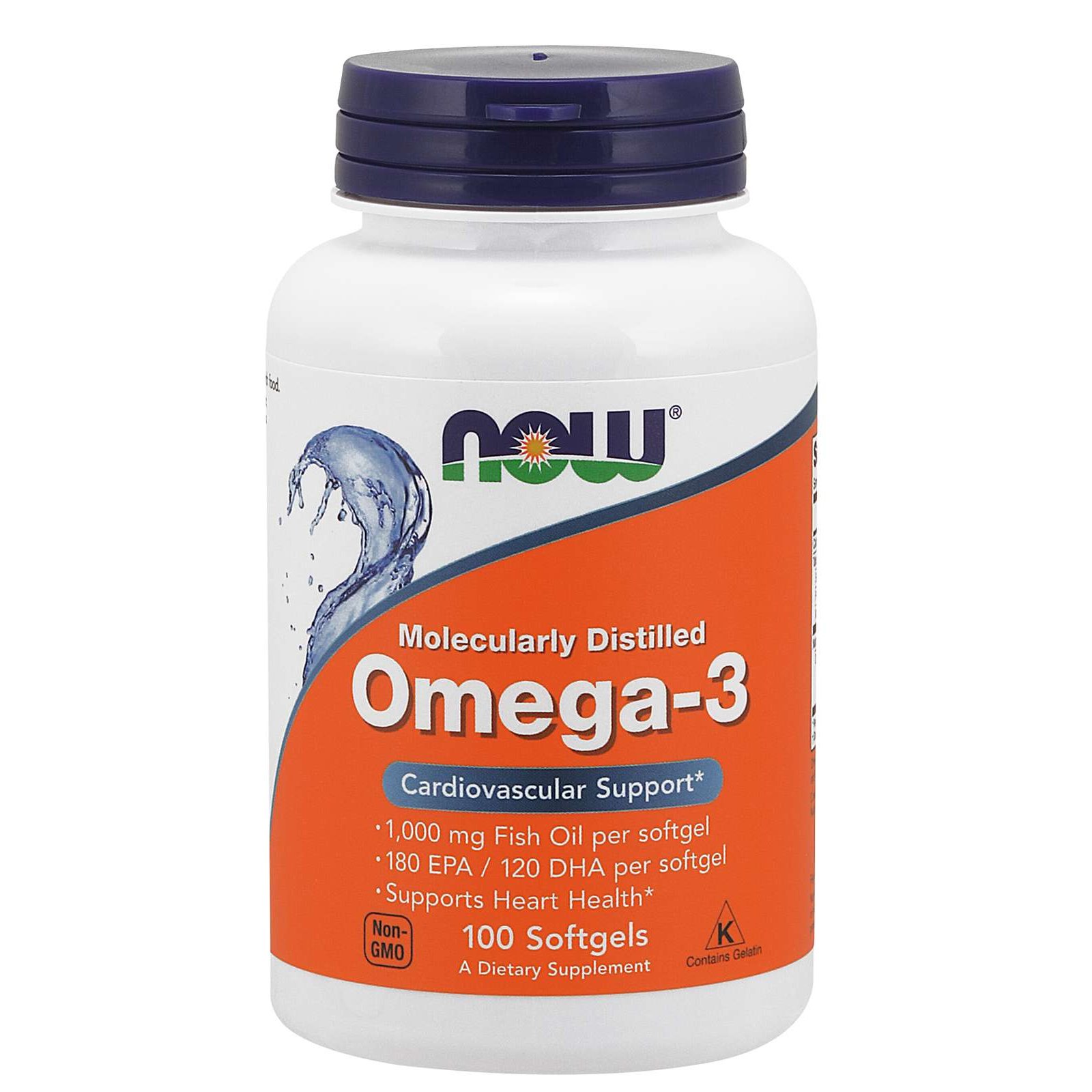Now Foods Omega-3 1000mg Συμπλήρωμα Διατροφής Ωμέγα-3 Λιπαρών Οξέων 100 Softgels