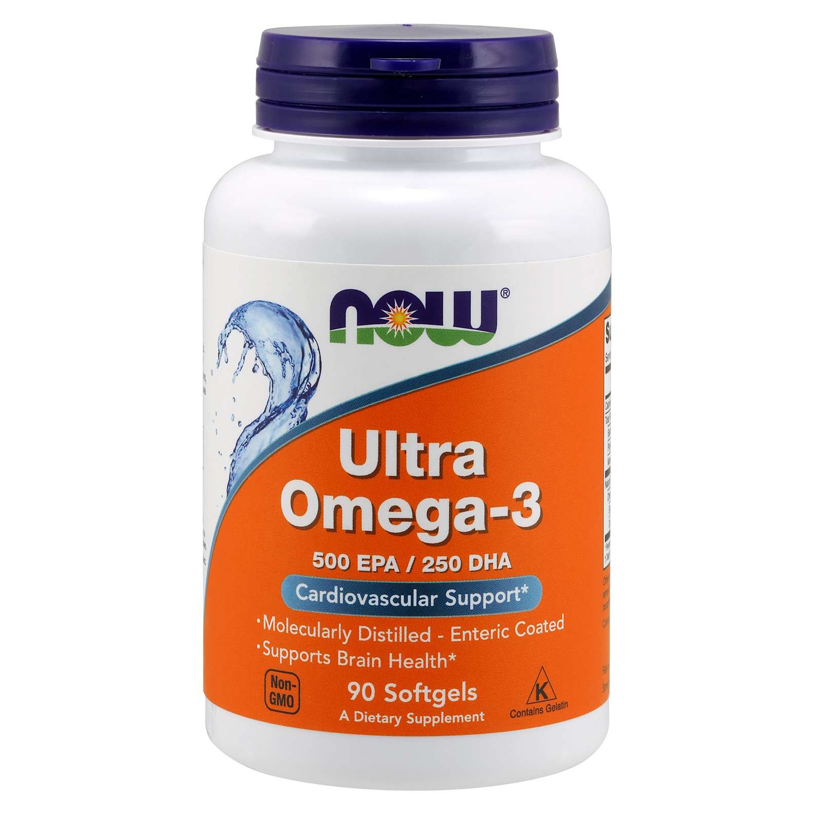 Now Foods Ultra Omega-3 (500 EPA / 250 DHA) Συμπλήρωμα Διατροφής Ωμέγα-3 Λιπαρών Οξέων σε Ποσοστό Συγκέντρωσης 75%, 90 Softgels