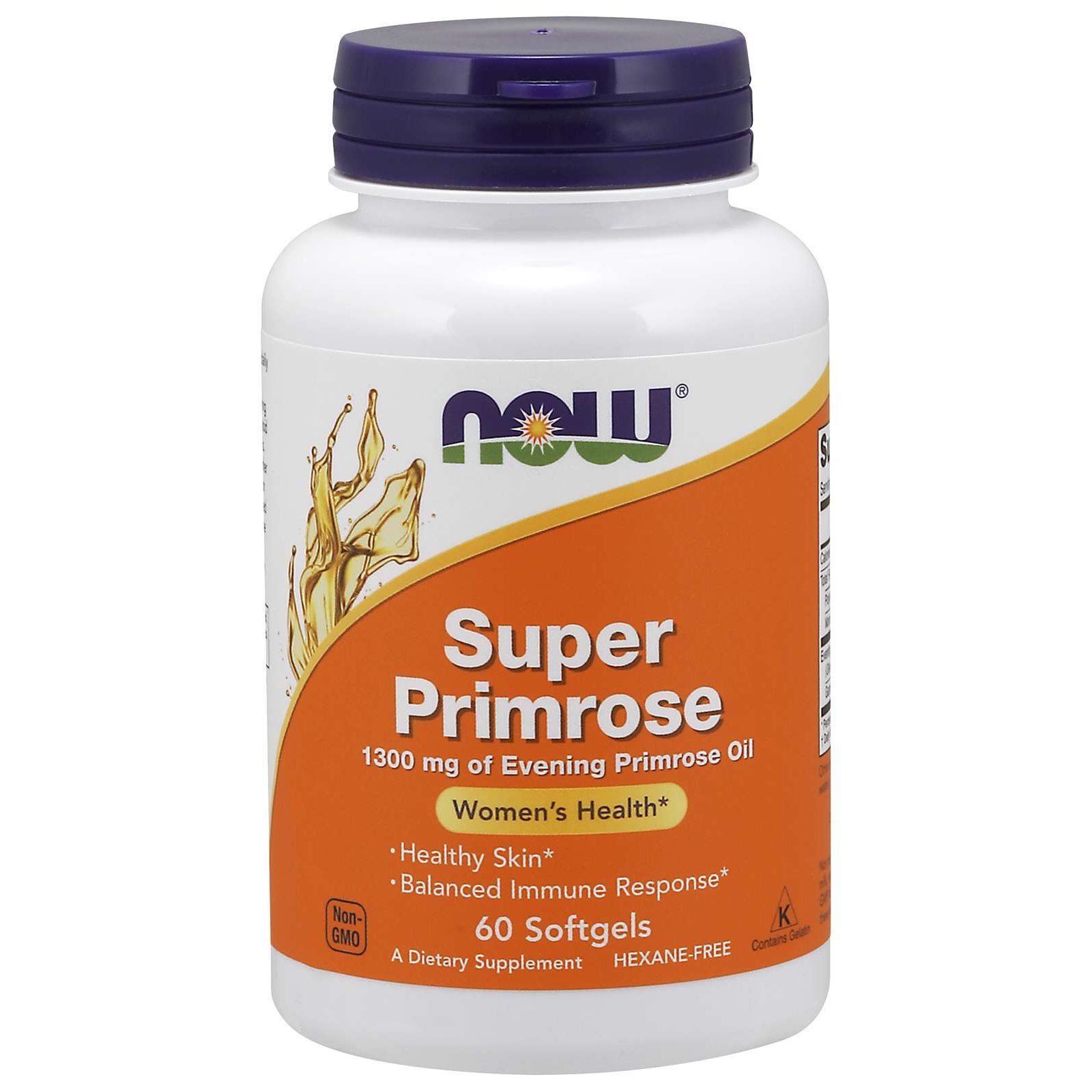 Now Foods Super Primrose 1300mg Συμπλήρωμα Διατροφής με Έλαιο Νυχτολούλουδου Υψηλής Δραστικότητας 60 Softgels