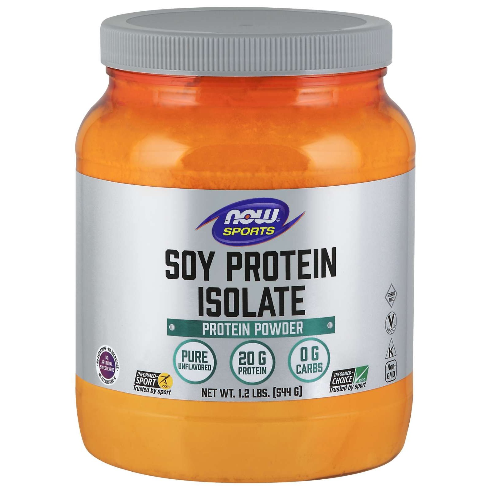 Now Foods Soy Protein Isolate Non-GMO Vegetarian Unflavored Powder Φυτική Πηγή Υψηλής Ποιότητας Πλήρους Πρωτεΐνης από Σόγια 544g