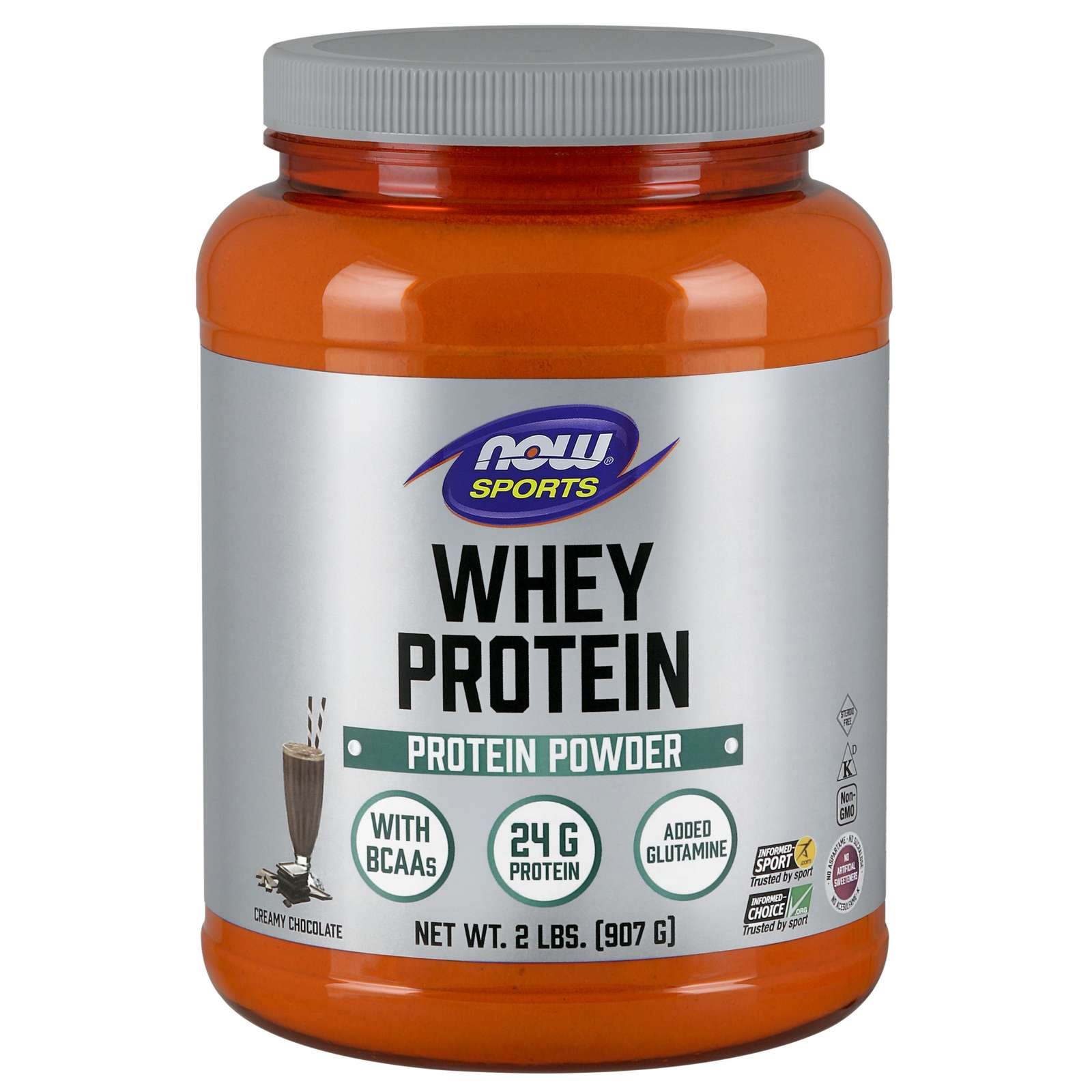 Now Foods Whey Protein Creamy Chocolate Powder Συμπλήρωμα Διατροφής Πρωτεΐνη Ορού Γάλακτος Υψηλής Διατροφικής Αξίας 907gr