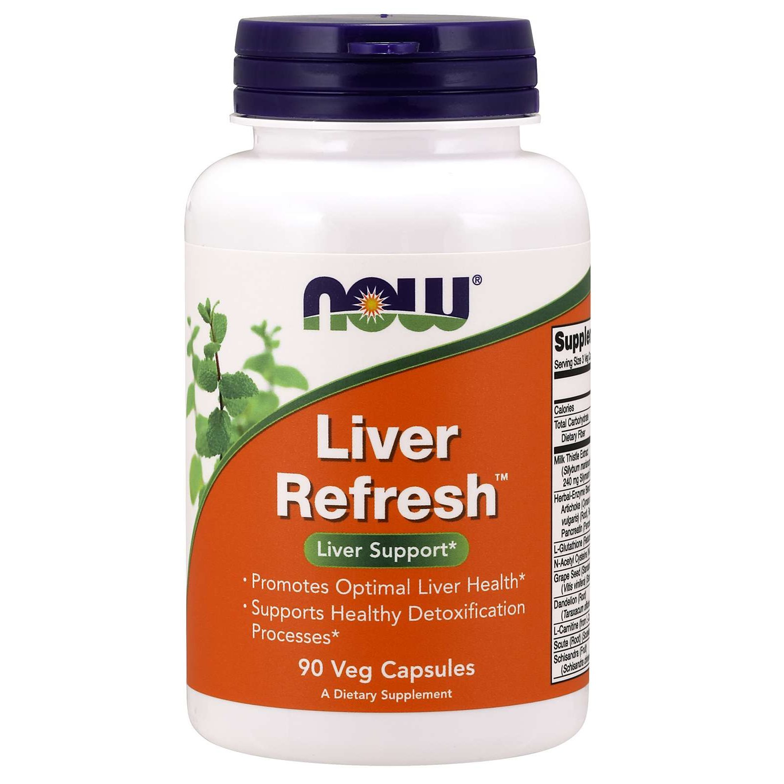 Now Now Foods Liver Refresh™ Συμπλήρωμα Διατροφής που Συμβάλει στην Προστασία & Αναζωογόνηση του Ήπατος 90 VegCaps