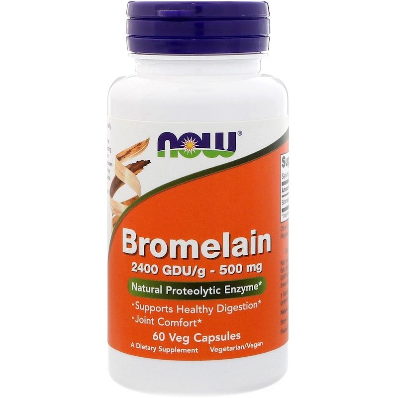 Now Foods Bromelain Μπορεί να Βοηθήσει στην Υποστήριξη της Υγιούς Πέψεως 500mg 60caps