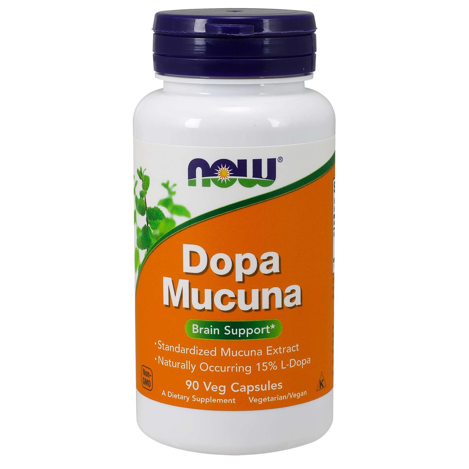 Now Foods Dopa Mucuna Συμπλήρωμα Διατροφής που Ενισχύει τις Εγκεφαλικές Λειτουργίες & Προσδίδει Ενέργεια 90 VegCaps
