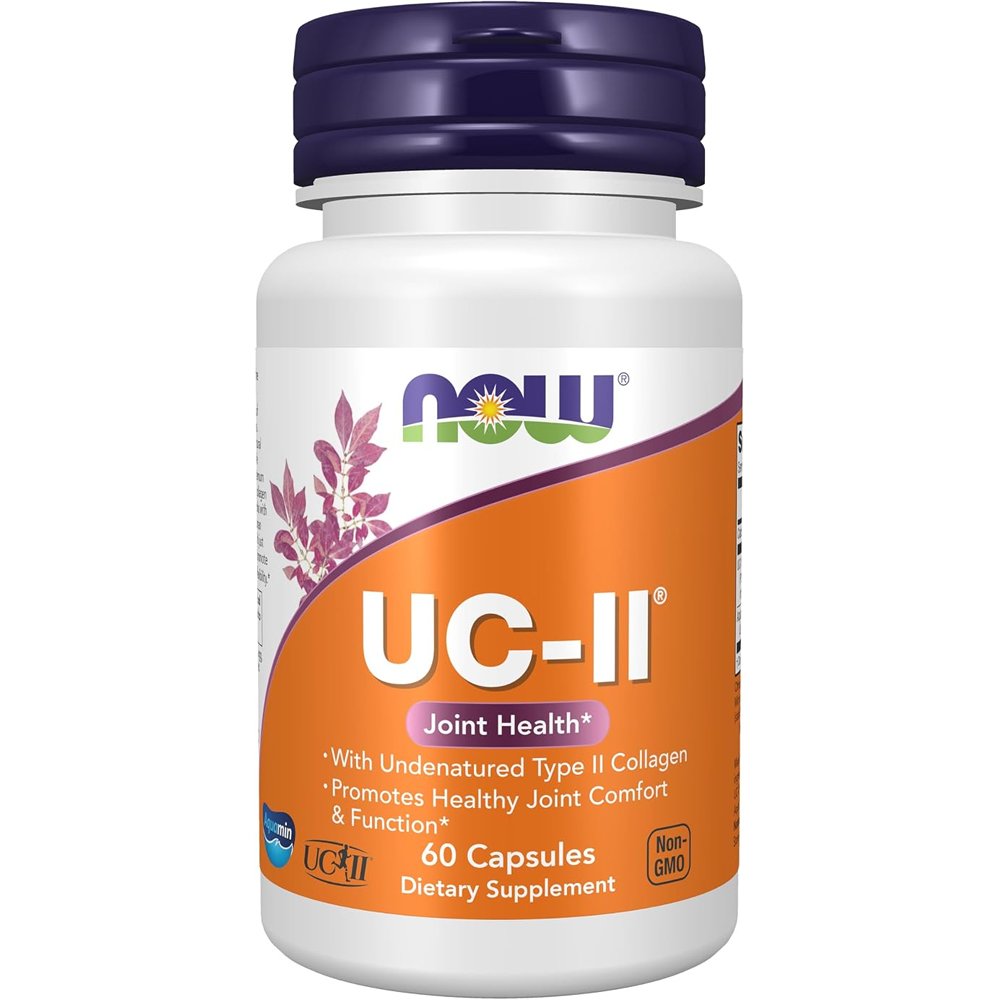 Now Foods UC-II 40mg Συμπλήρωμα Διατροφής με μη Μετουσιωμένο Κολλαγόνο Τύπου II για την Υποστήριξη, Φυσιολογική Λειτουργία & Υγεία των Χόνδρων & Αρθρώσεων 60veg.caps