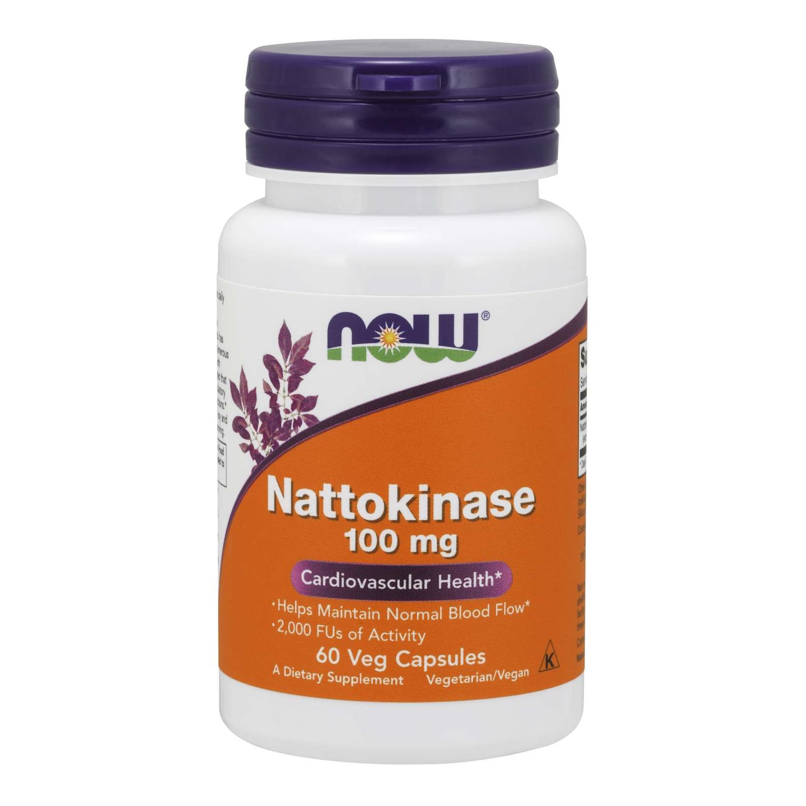 Now Foods Nattokinase 100mg Συμπλήρωμα Διατροφής που Υποστηρίζει την Εύρυθμη Λειτουργία της Καρδιάς 60 VegCaps
