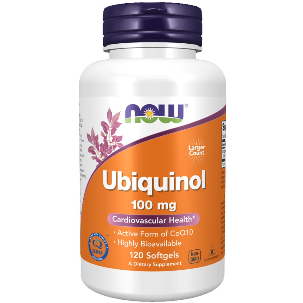Now Foods Ubiquinol 100mg Συμπλήρωμα Διατροφής Ουμπικινόλης Ιδανικό για την Υποστήριξη της Παραγωγής Ενέργειας & Προστασίας από τις Ελεύθερες ρίζες στην Καρδιά, τα Αιμοφόρα Αγγεία, τον Εγκέφαλο & τους Νευρώνες 120Softgels