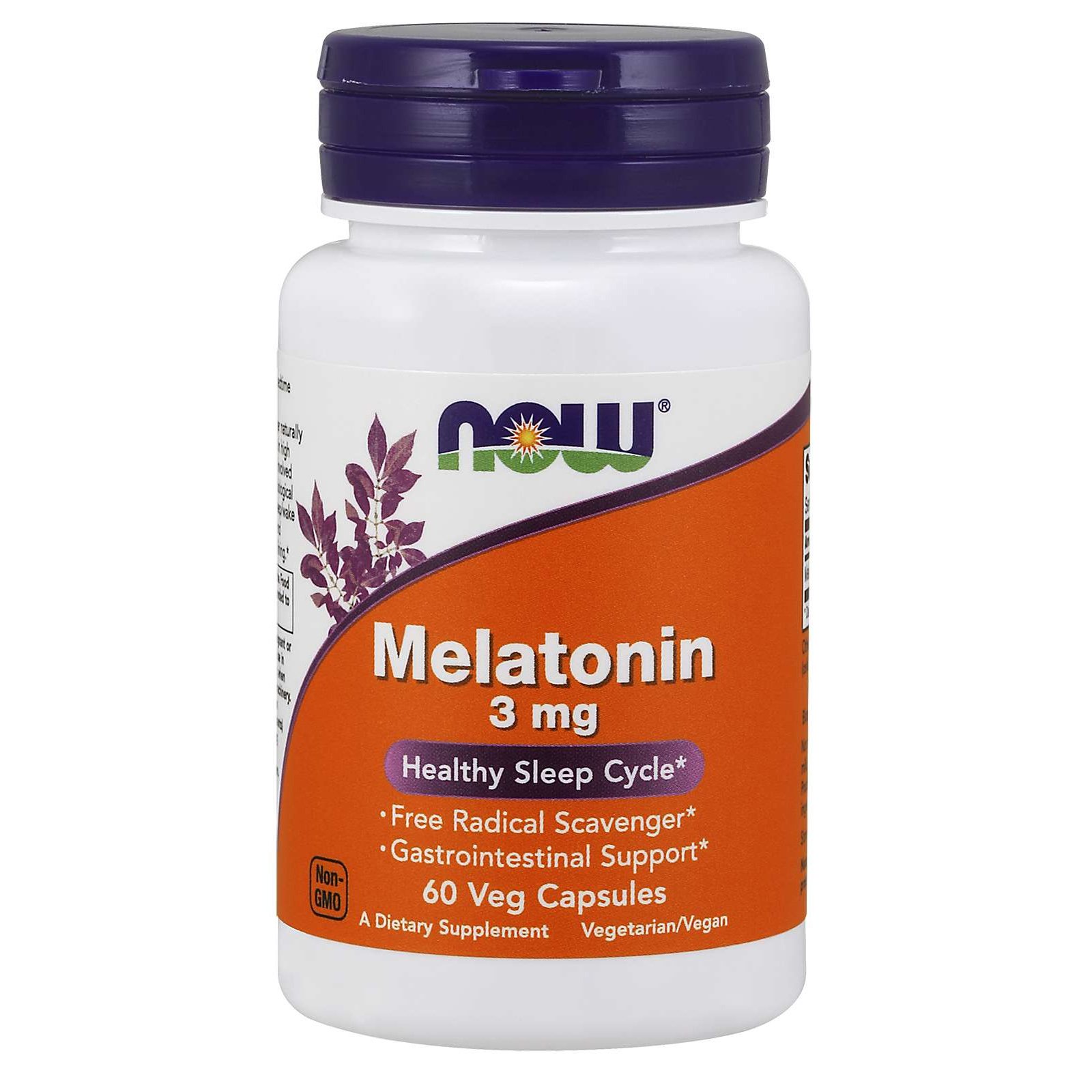 Now Foods Melatonin 3mg Συμπλήρωμα Διατροφής Μελατονίνης για την Αντιμετώπιση της Αϋπνίας & τις Διαταραχές του Ύπνου 60 VegCaps