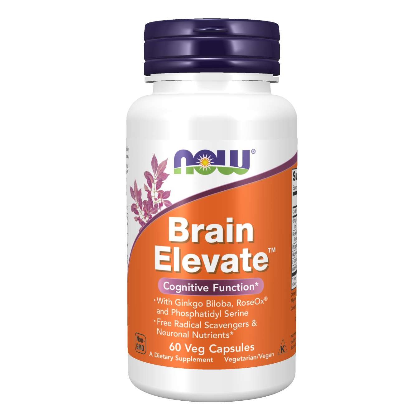 Now Now Foods Brain Elevate™ Συμπλήρωμα Διατροφής για την Σωστή Εγκεφαλική Λειτουργία & την Ενίσχυση της Μνήμης 60veg.caps