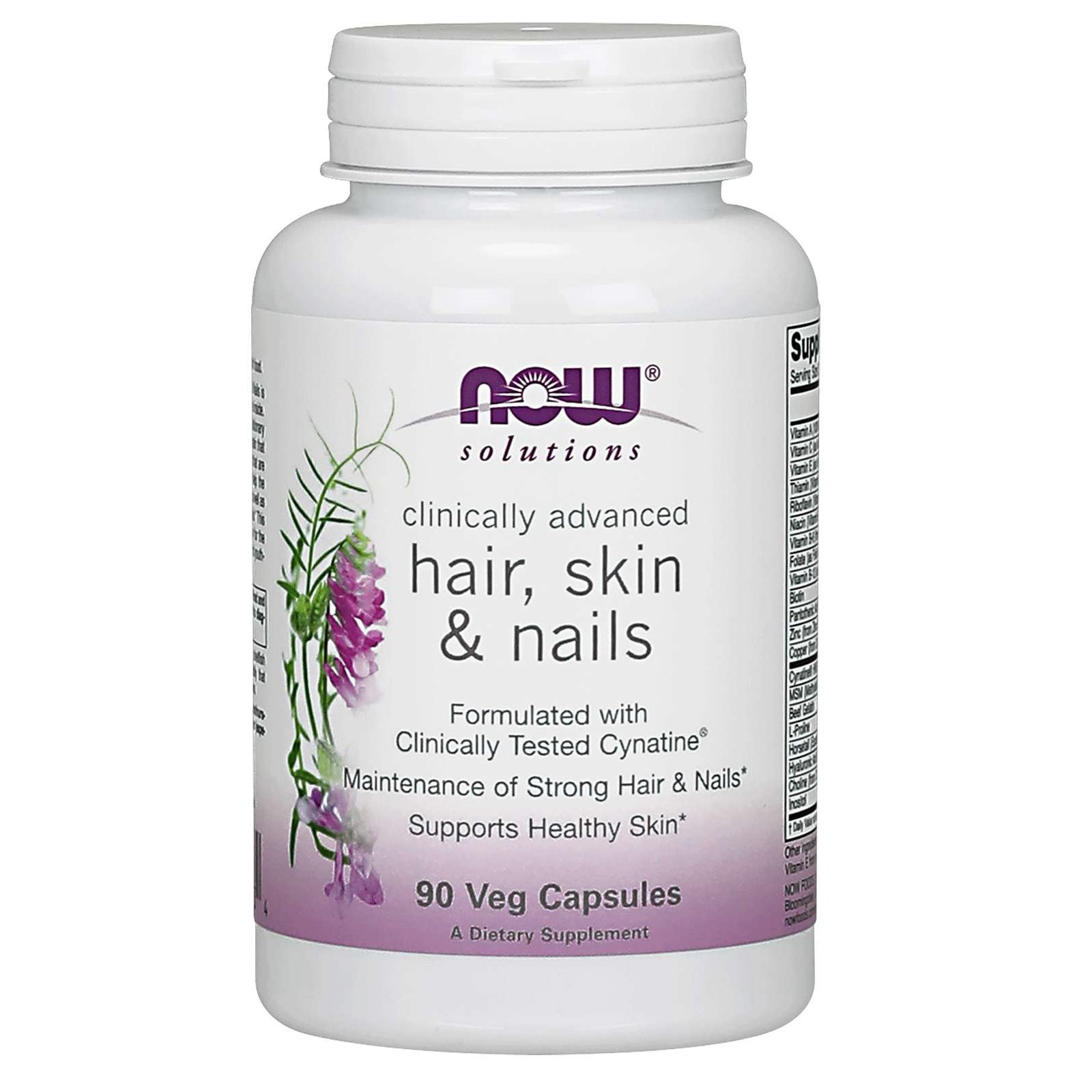 Now Foods Hair, Skin & Nails Συμπλήρωμα Διατροφής Εξελιγμένης Μορφής Διαλυμένης & Βιοδιαθέσιμης Κερατίνης 90 VegCaps