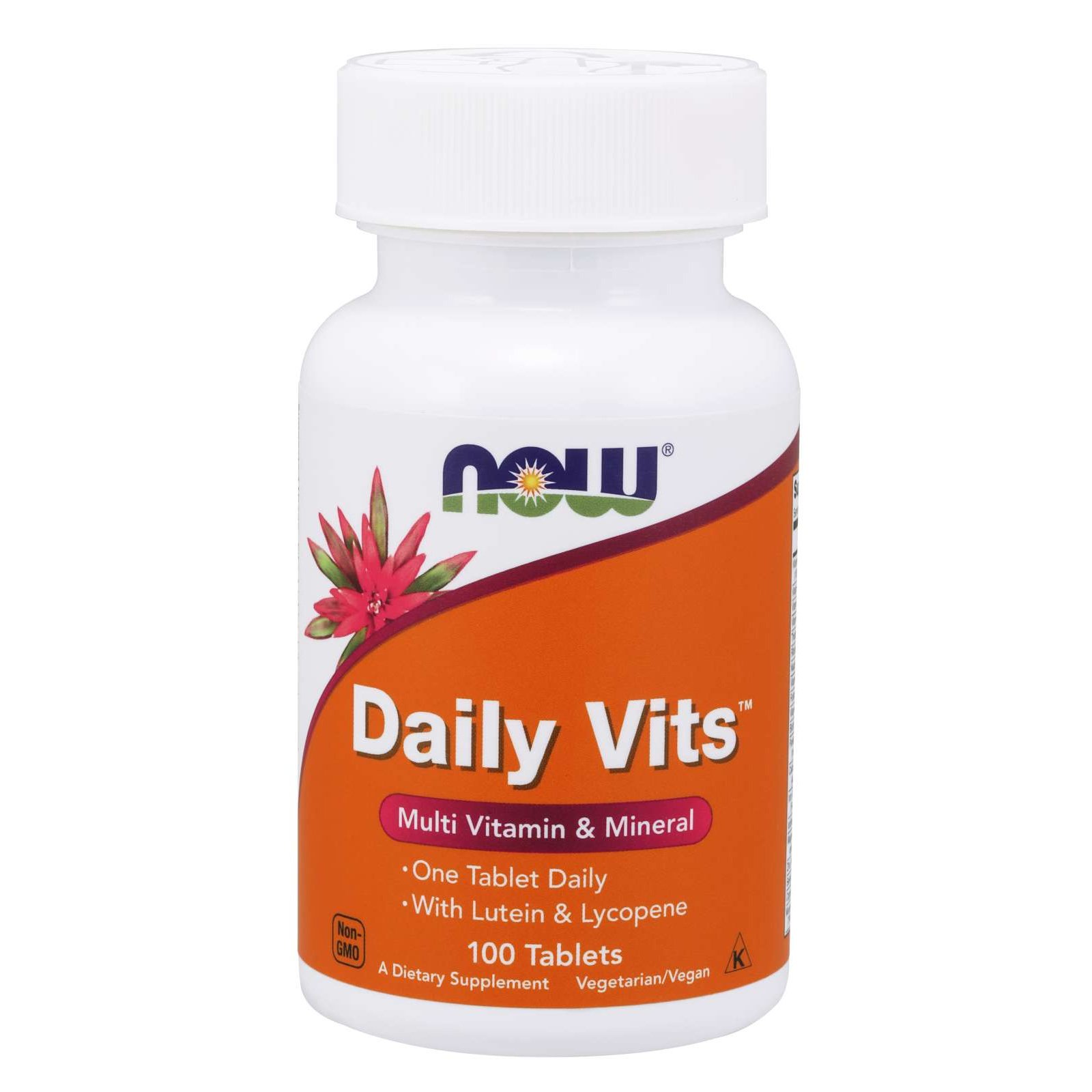 Now Foods Daily Vits Multi, Lycopene + Lutein (Vegan) Συμπλήρωμα Διατροφής, Προηγμένη Πολυβιταμίνη Υψηλής Απορρόφησης 100 tabs