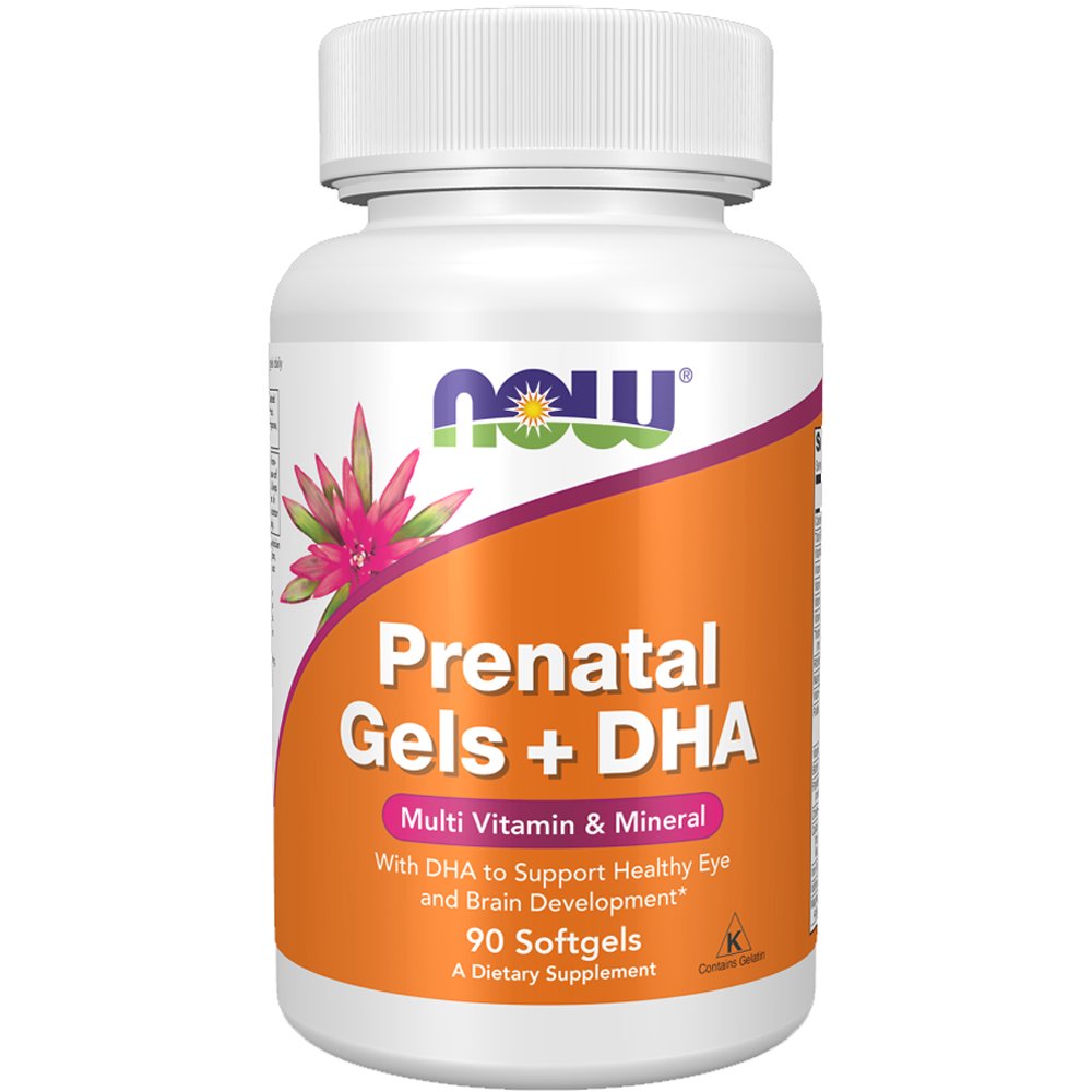 Now Foods Prenatal Gels + DHA Συμπλήρωμα Διατροφής Πολυβιταμινών, Μετάλλων & Ιχνοστοιχείων Κατάλληλο για Εγκύους & Γυναίκες σε Αναπαραγωγική Ηλικία 90Softgels