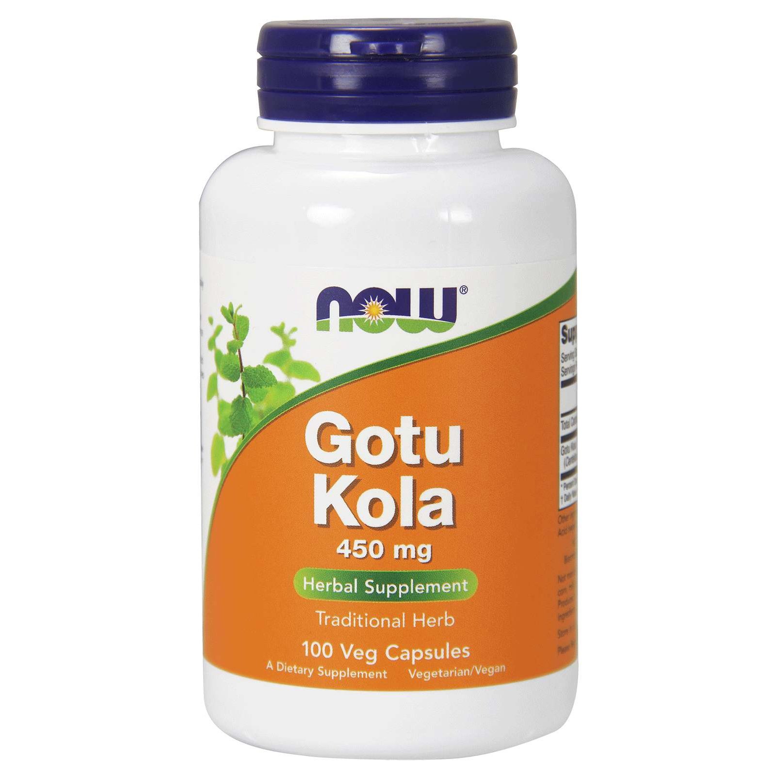 Now Foods Gotu Kola 450mg Συμπλήρωμα Διατροφής για την Αντιμετώπιση Καταστάσεων Φλεβικής Ανεπάρκειας 100 VegCaps
