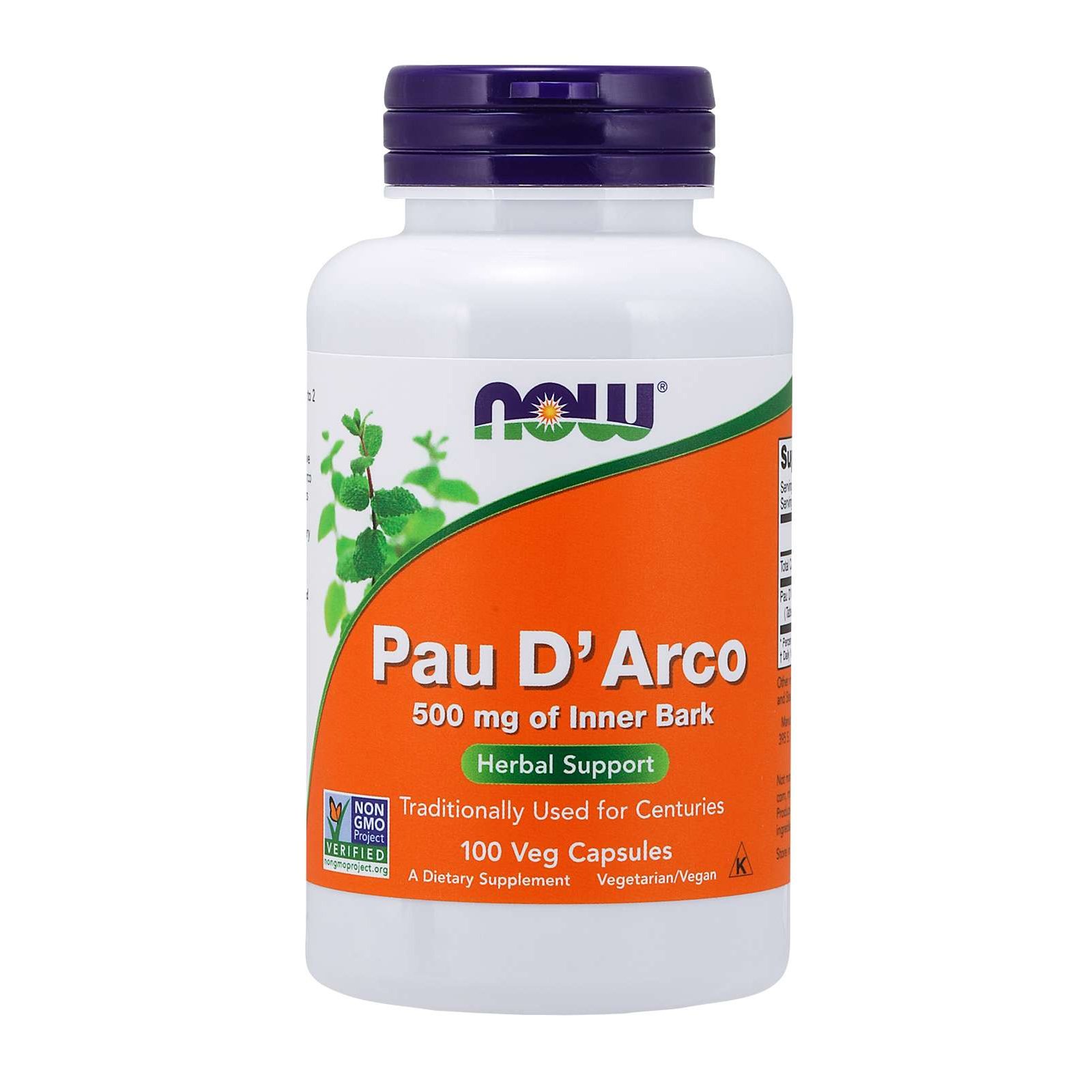 Now Foods Pau D’Arco 500mg Συμπλήρωμα Διατροφής για την Ενίσχυση του Ανοσοποιητικού & την Υγιή Εντερική Χλωρίδα 100 VegCaps