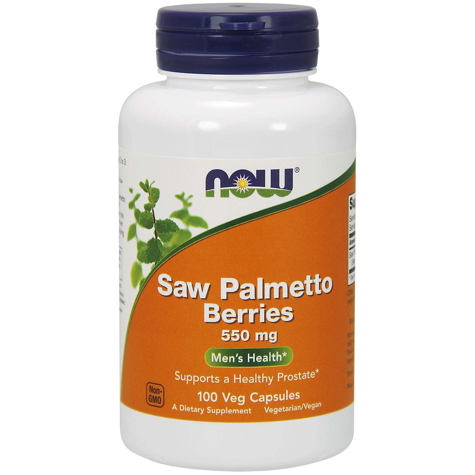 Now Now Foods Saw Palmetto Berries 550mg Συμπλήρωμα Διατροφής που Ανακουφίζει από τα Συμπτώματα του Προστάτη 100veg.caps