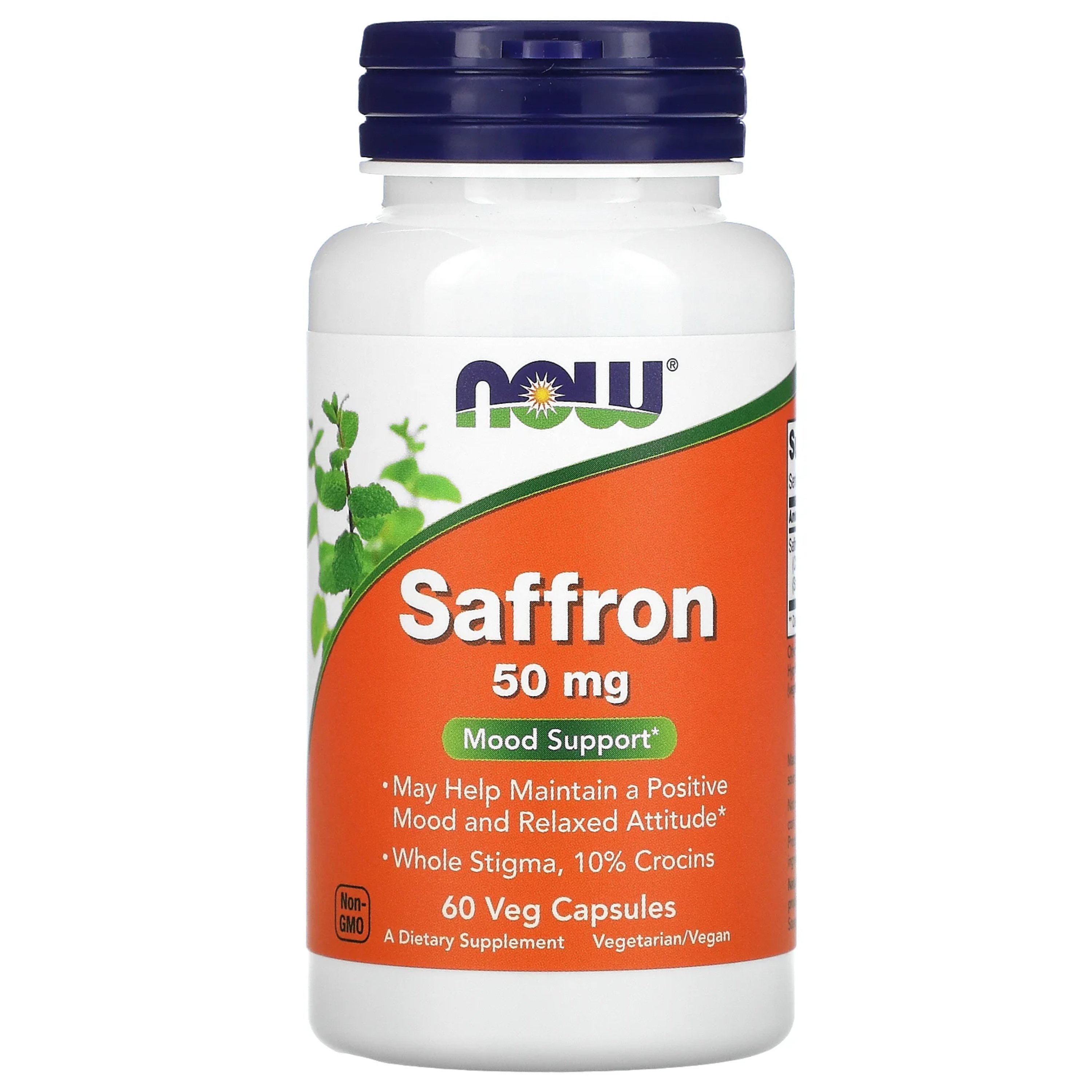 Now Foods Saffron 50mg Συμπλήρωμα Διατροφής για την Υποστήριξη της Θετικής Διάθεσης 60 Veg.caps
