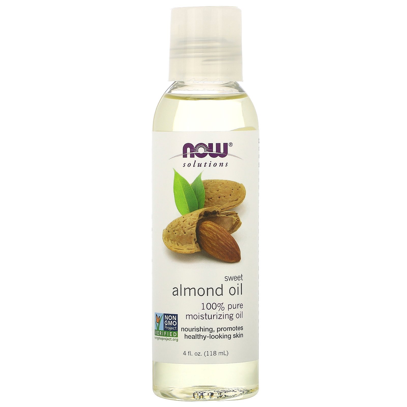 Now Foods Sweet Almond Oil 100% Αγνό Έλαιο από Αμύγδαλο για Ενυδάτωση & Θρέψη σε Πρόσωπο & Σώμα, Κατάλληλο & για Μασάζ 118ml