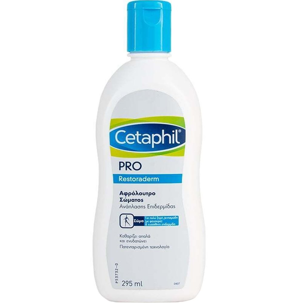 Cetaphil Pro Restoraderm Body Wash Ενυδατικό Αφρόλουτρο Ανάπλασης Σώματος για Ξηρή, Κνησμώδη & Ευαίσθητη Επιδερμίδα 295ml
