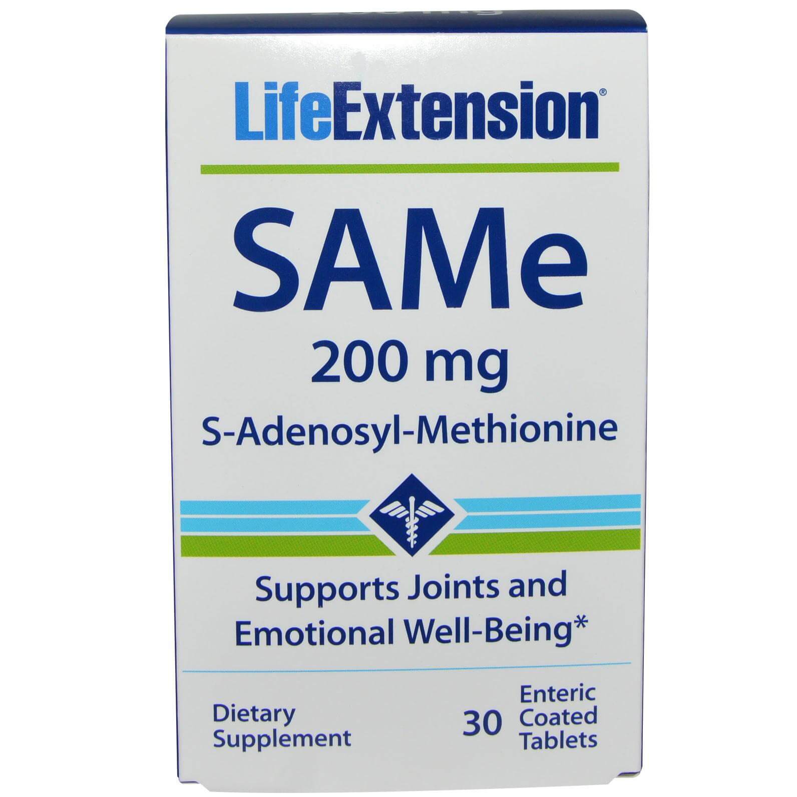 Life Extension SAMe 200mg (S-Adenosyl-Methionine) Συμπλήρωμα Διατροφής για Καταπολέμηση των Πόνων & Βελτίωση της Διάθεσης 30tabs