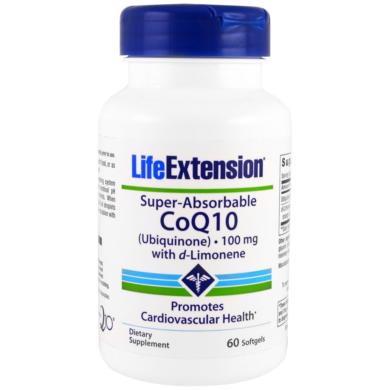Life Extension Super-Absorbable CoQ1 With D-Limonene Συμπλήρωμα με Αντιοξειδωτική Δράση για την Υγεία της Καρδιάς 60 Softgels