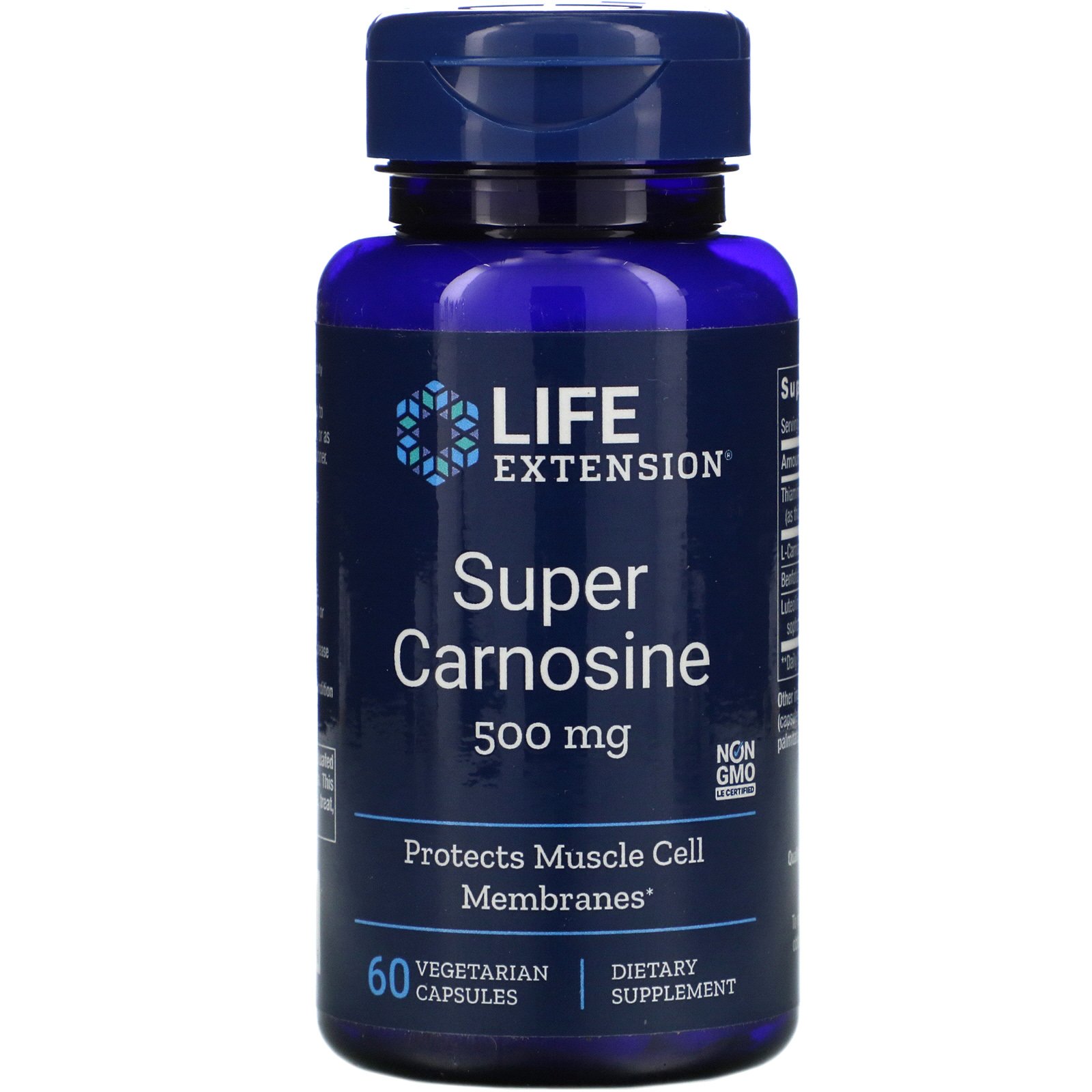 Life Extension Super Carnosine 500mg Συμπλήρωμα Διατροφής, Συμβάλλει στην Φυσιολογική Λειτουργία του Νευρικού Συστήματος 60caps